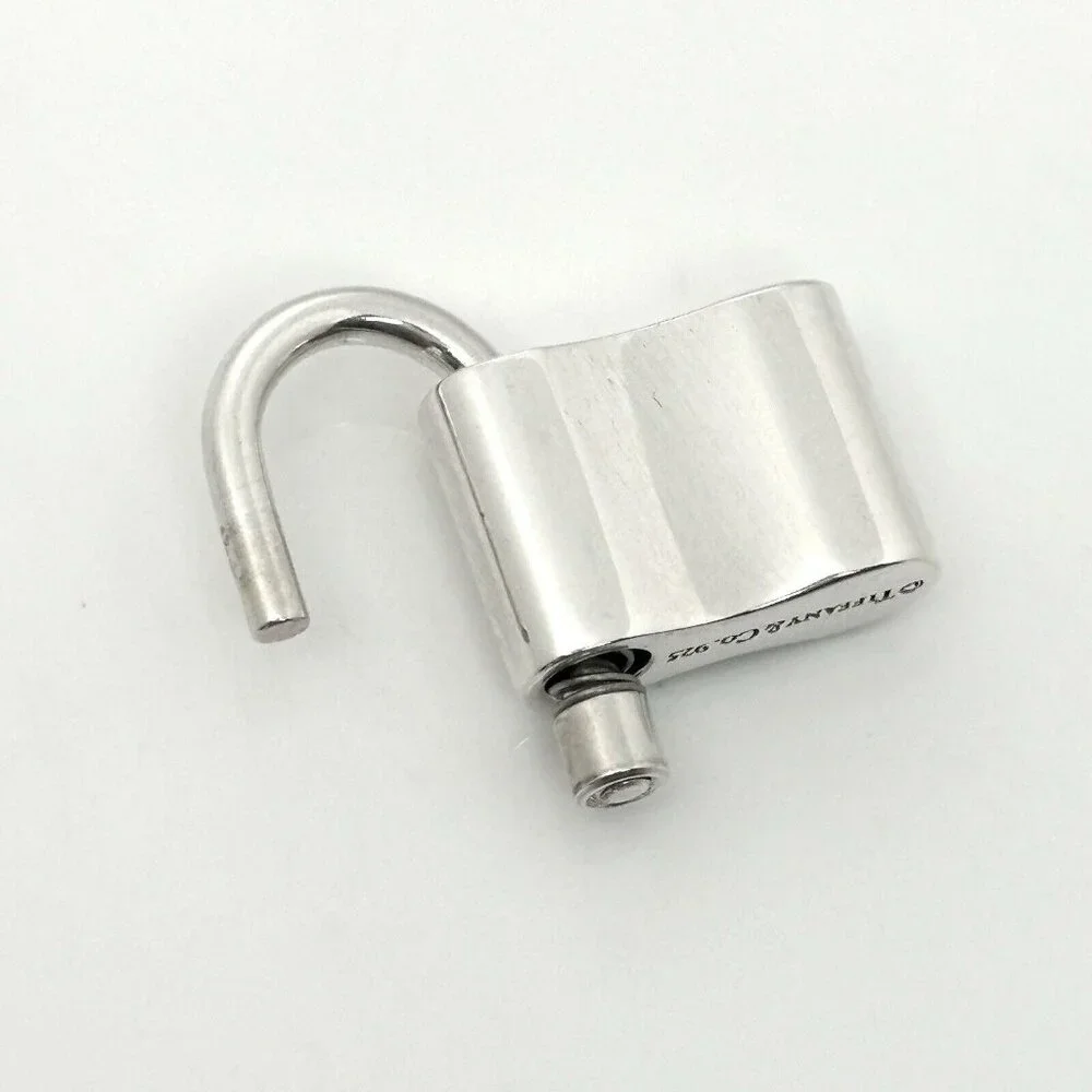 Tiffany & Co 1837 Padlock Rolo Chain Necklace in Sterling Silver - Picture 8 of 9